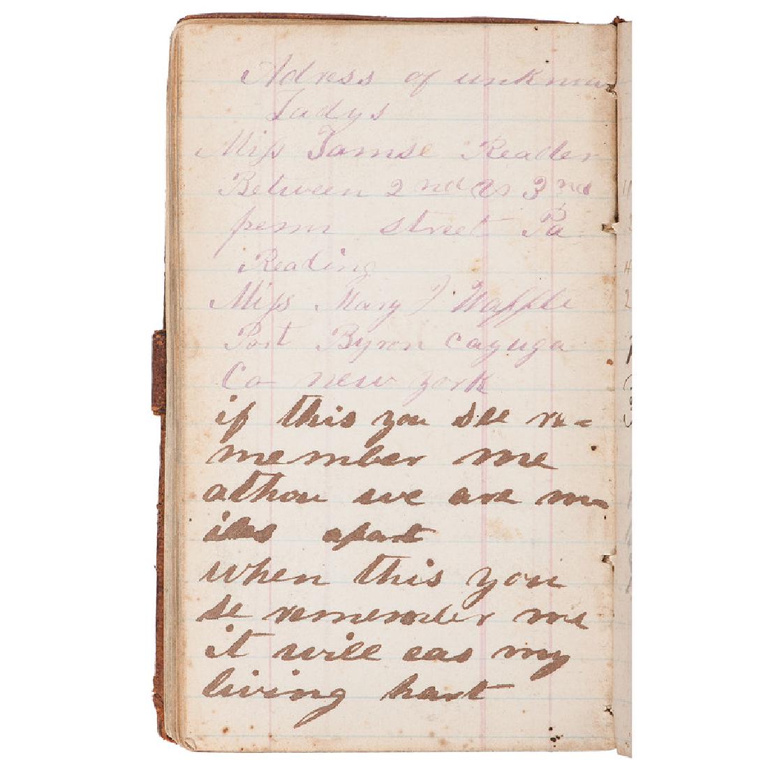 Union Soldier's 1863 Diary, Possibly 17th Pennsylvania: Union Soldier's 1863 Diary, Possibly 17th Pennsylvania Cavalry Leather pocket diary, 3 x 5 in., pages not preprinted. Entries date from September 1, 1863 to December 8, 1863. Diarist unknown. Many of 