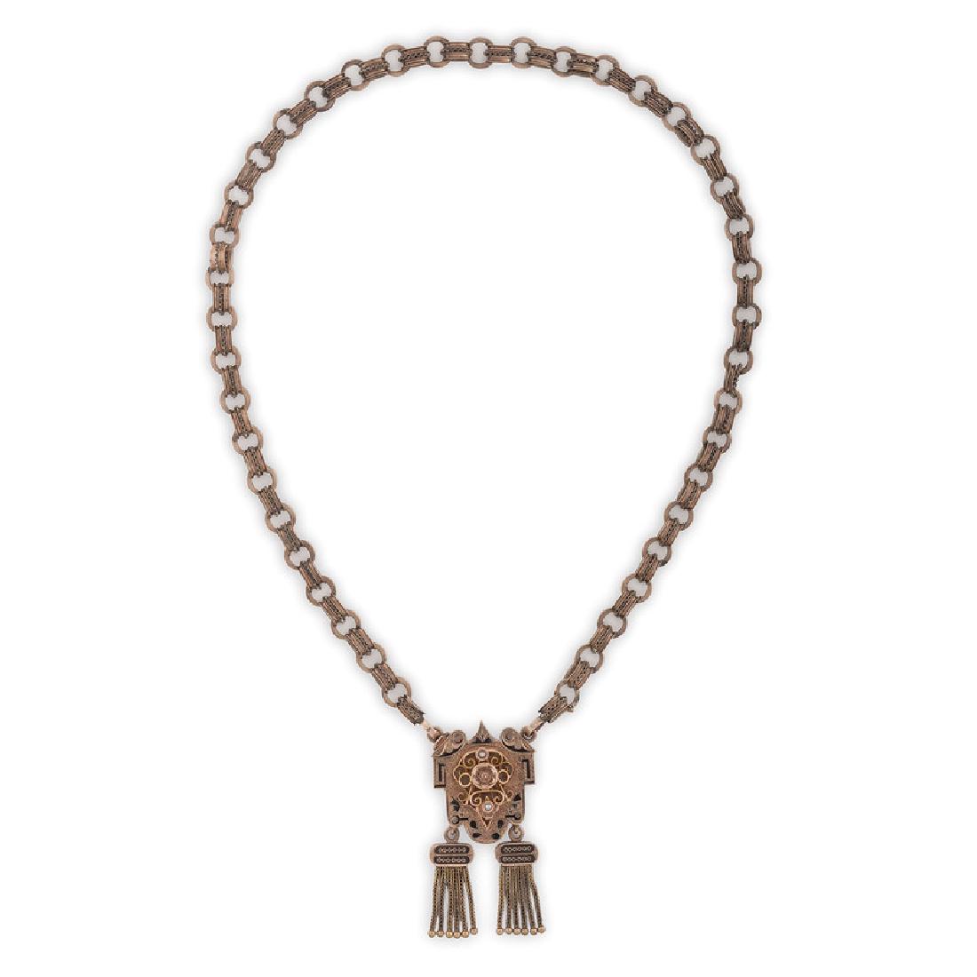 Karat Gold Victorian Fringe Necklace (1 of 3)