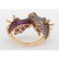 18 Karat Gold Diamond and Ruby Giraffe Ring - 2