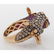 18 Karat Gold Diamond and Ruby Giraffe Ring - 4