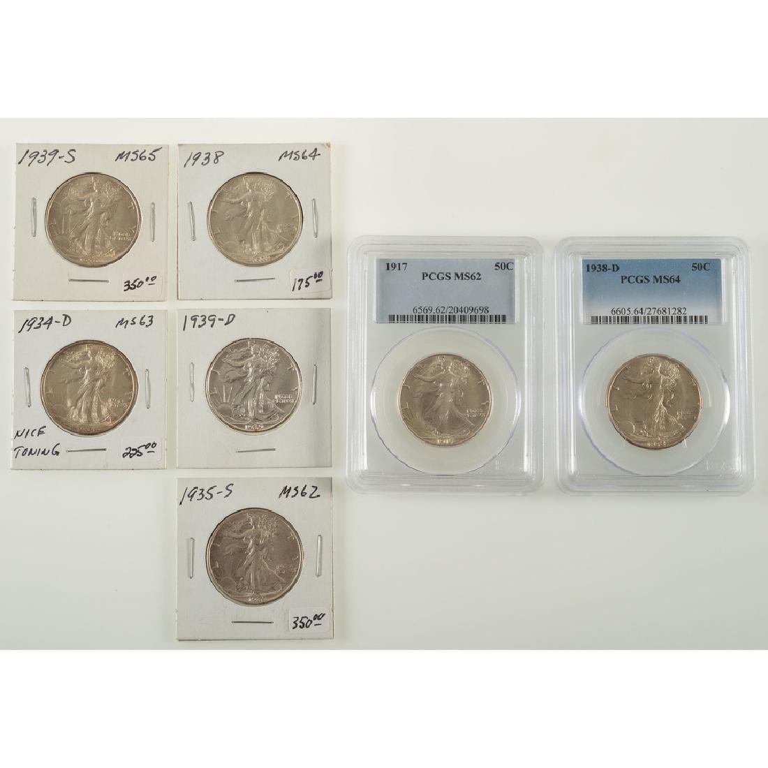 United States Walking Liberty Half Dollars, Lot of (1 of 2)