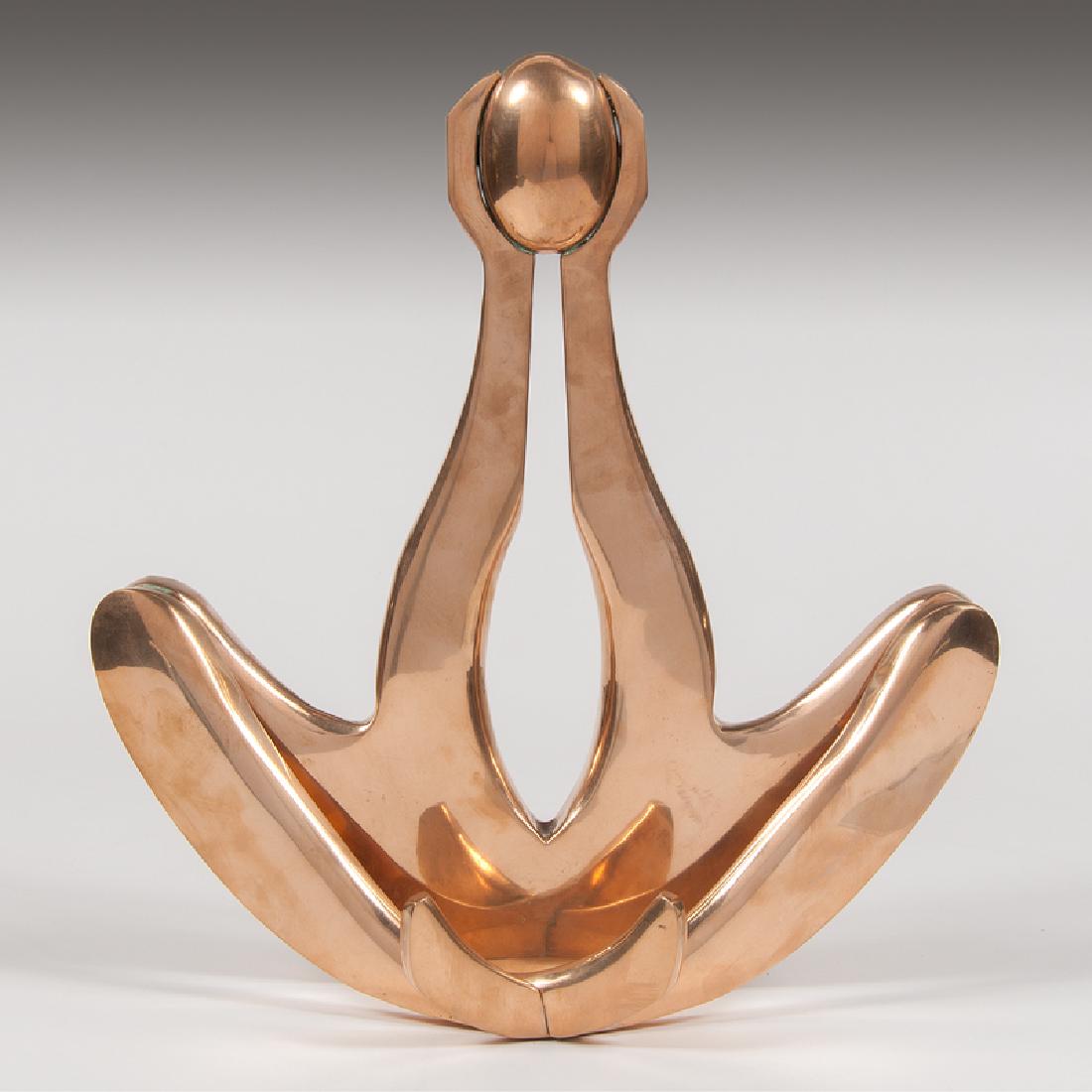 Arlene Eichengreen and Nancy Gensburg (American, 20th: Abstract Figural Form 20th century signed and numbered 9/12 on underside ht. 15.5, wd. 15.25, dp. 4.75 in. 