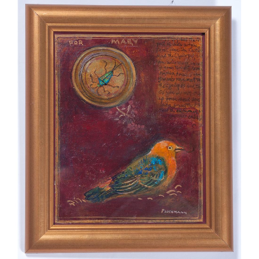 Carolyn Plochmann (American, b. 1926): Notebooks acrylic on board signed l.l. signed, dated and titled on verso framed 14 x 29.25 in. (sight) 17 x 32 in. (frame) and For Mary</