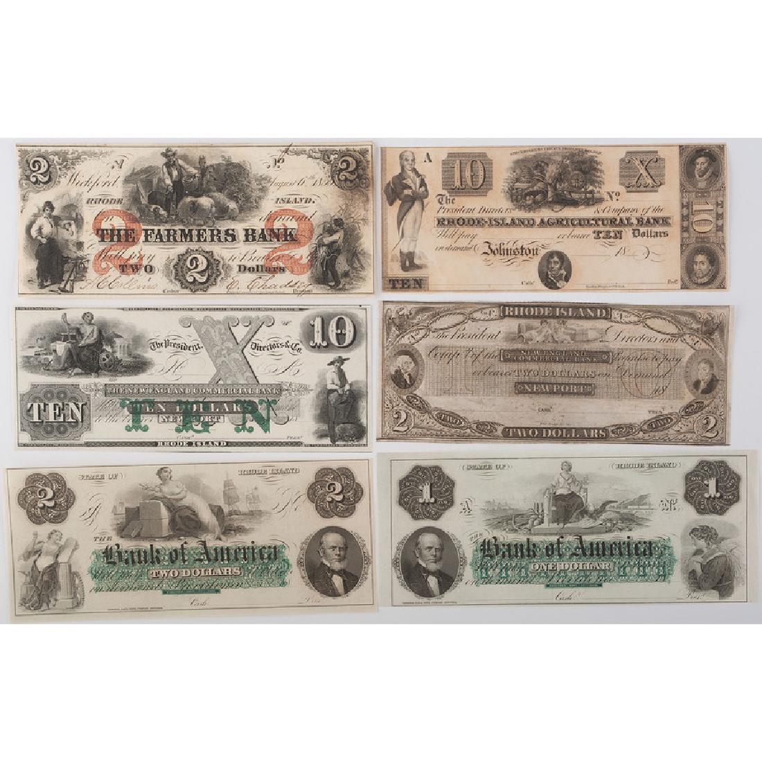 Rhode Island Obsolete Currency, Lot of Six (1 of 2)