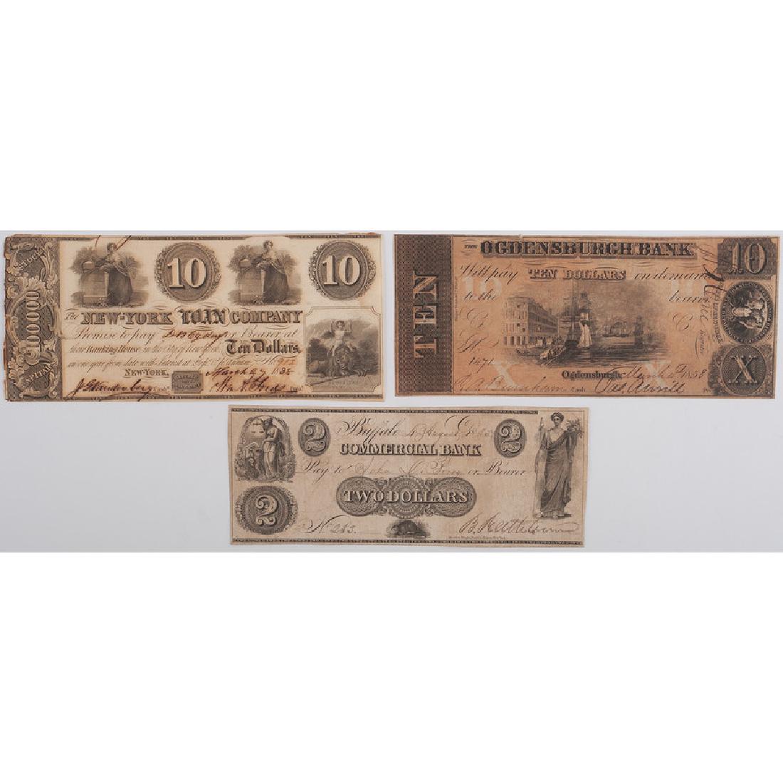 New York Obsolete Currency, Lot of Three (1 of 2)