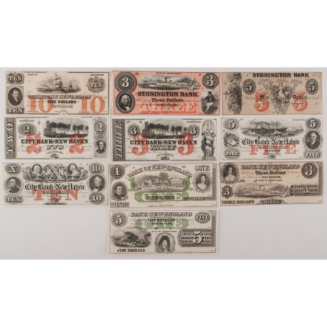 Connecticut Obsolete Currency, Lot of Ten (1 of 2)