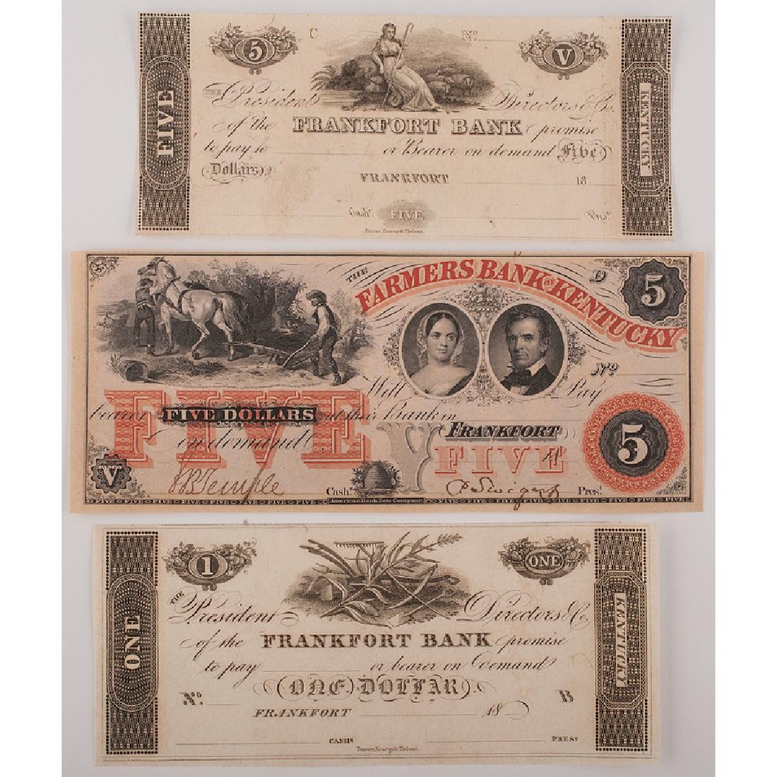 Kentucky Obsolete Currency, Lot of Three (1 of 2)