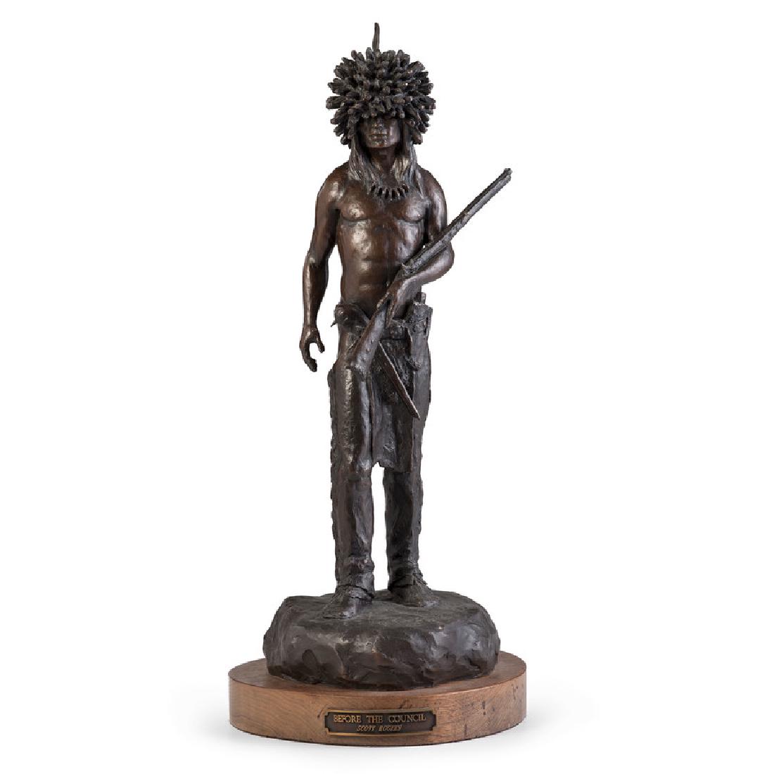 Scott Rogers (American, b. 1960) Bronze Sculpture: Before the Council 5/30, signed and dated on base overall height 21.5 in. 1997