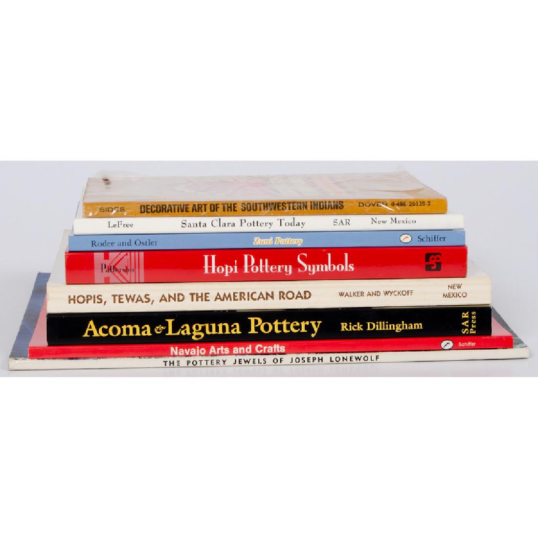 [Southwest] Books on Pottery: includes: Walker, Willard, Wyckoff, Lydia L. Hopis Tewas, and the American Road. 1986 Patterson, Alex. Hopi Pottery Symbols. 1994 Rodee, Marian, Oster, James. Zuni Pottery . 1986 Lefree, Betty.