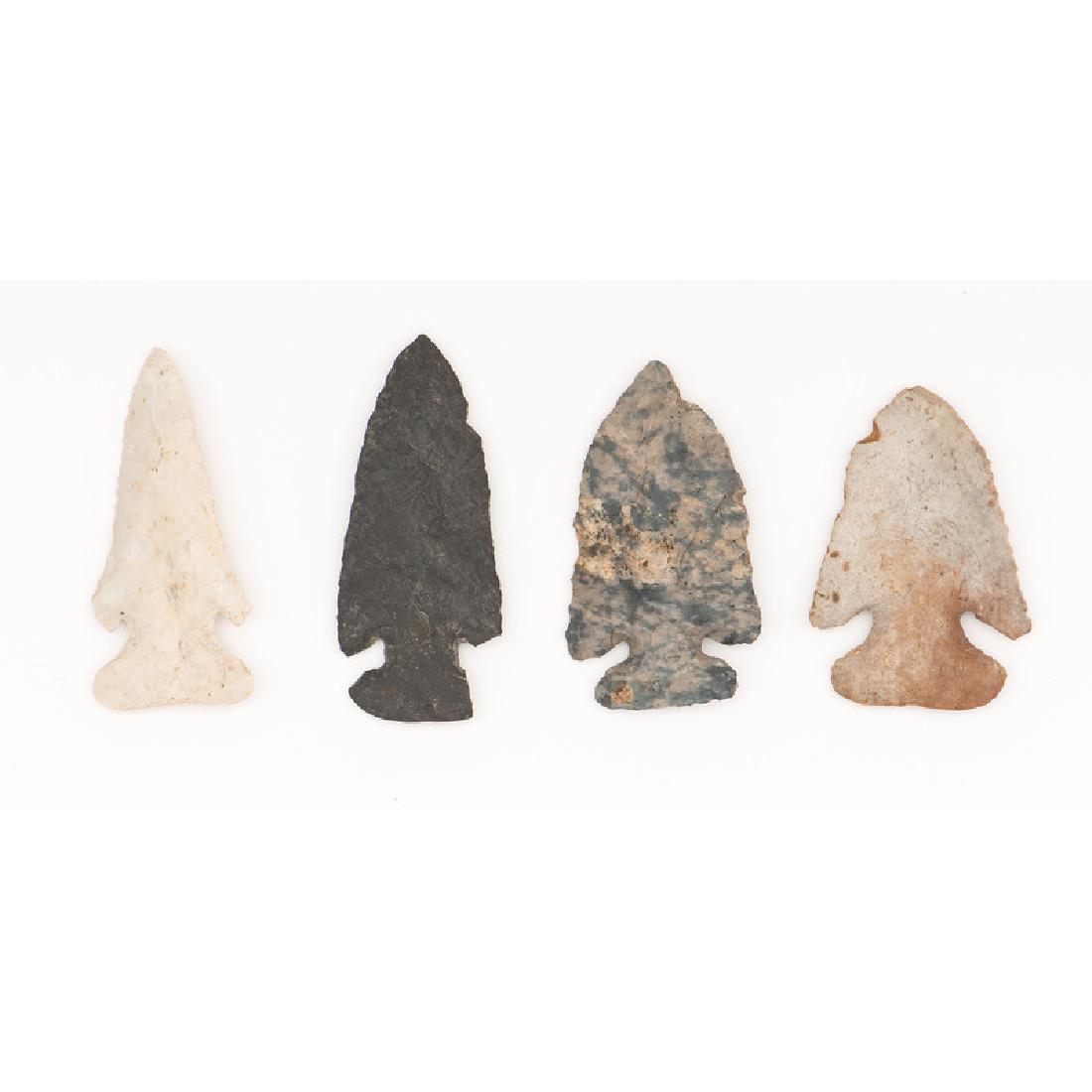 Four Thebes Points,: Four Thebes Points, From the Collection of Jon Anspaugh, Wapakoneta, Ohio Early Archaic Period, 10,000-8000 B.C. lot of 4, longest 3.5 in.