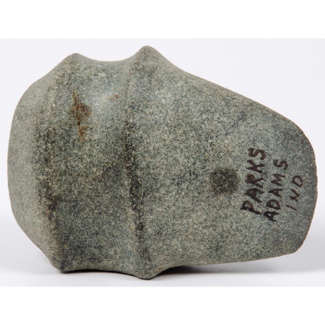 A 3/4 Groove Granite Axe with Raised Ridges: From the Collection of Cameron Parks, Garrett, Indiana Late Archaic Period, 4000-1000 B.C. length 6.5 in.