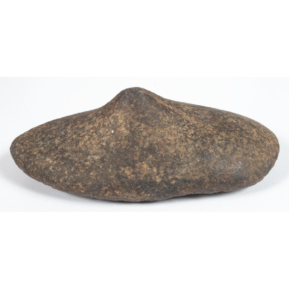 An Undrilled Hardstone Spineback Gorget: From the Collection of Jon Anspaugh, Wapakoneta, Ohio Late Archaic - Early Woodland Period, 3000 B.C. - A.D. 500 length 3.75 in.