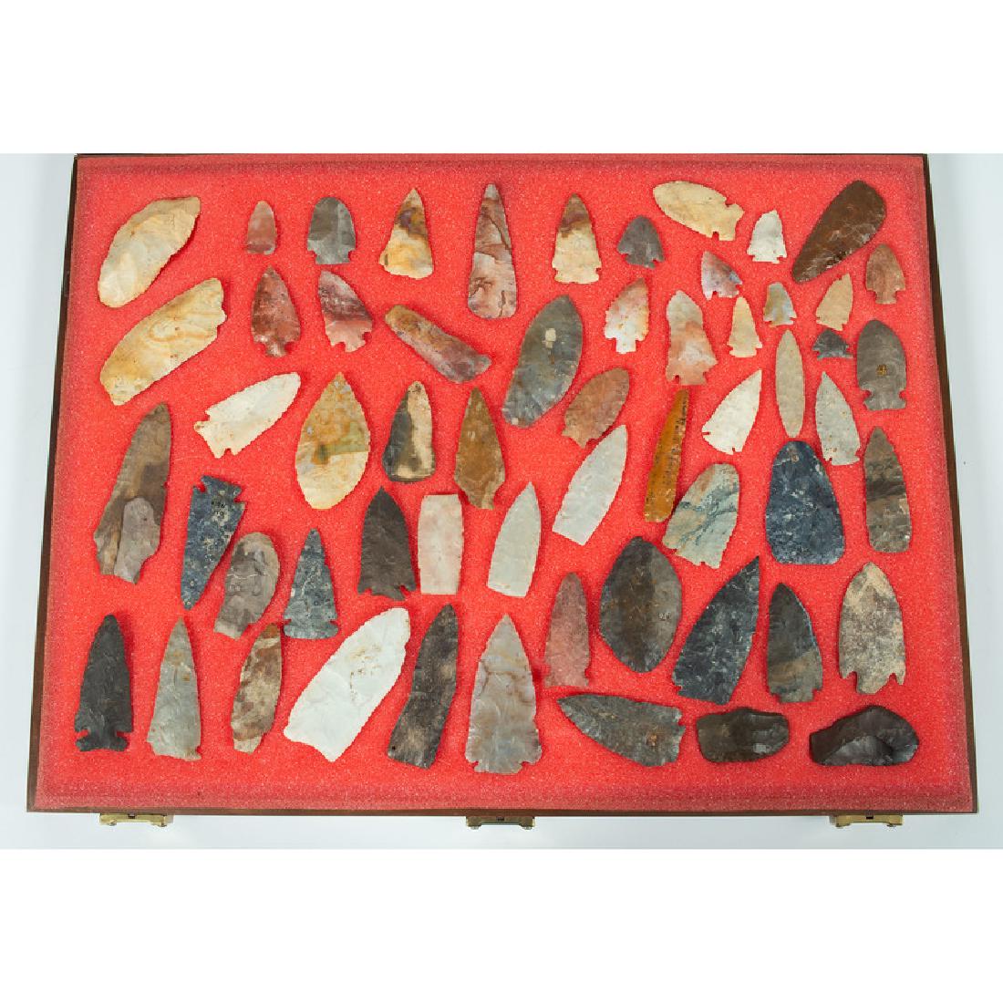 A Collection of Various Points and Blades: From the Collection of Jon Anspaugh, Wapakoneta, Ohio Archaic - Early Woodland Period, 8000-100 B.C. lot of 75, longest 5 in.