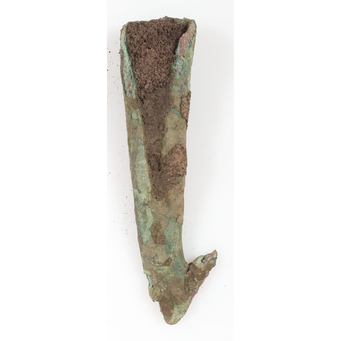 An Old Copper Culture Rolled Socketed Harpoon: From the Collection of Roger "Buzzy" Mussatti, Michigan Old Copper Culture, 7000-3000 B.C. Vilas County, Wisconsin length 2.5 in.