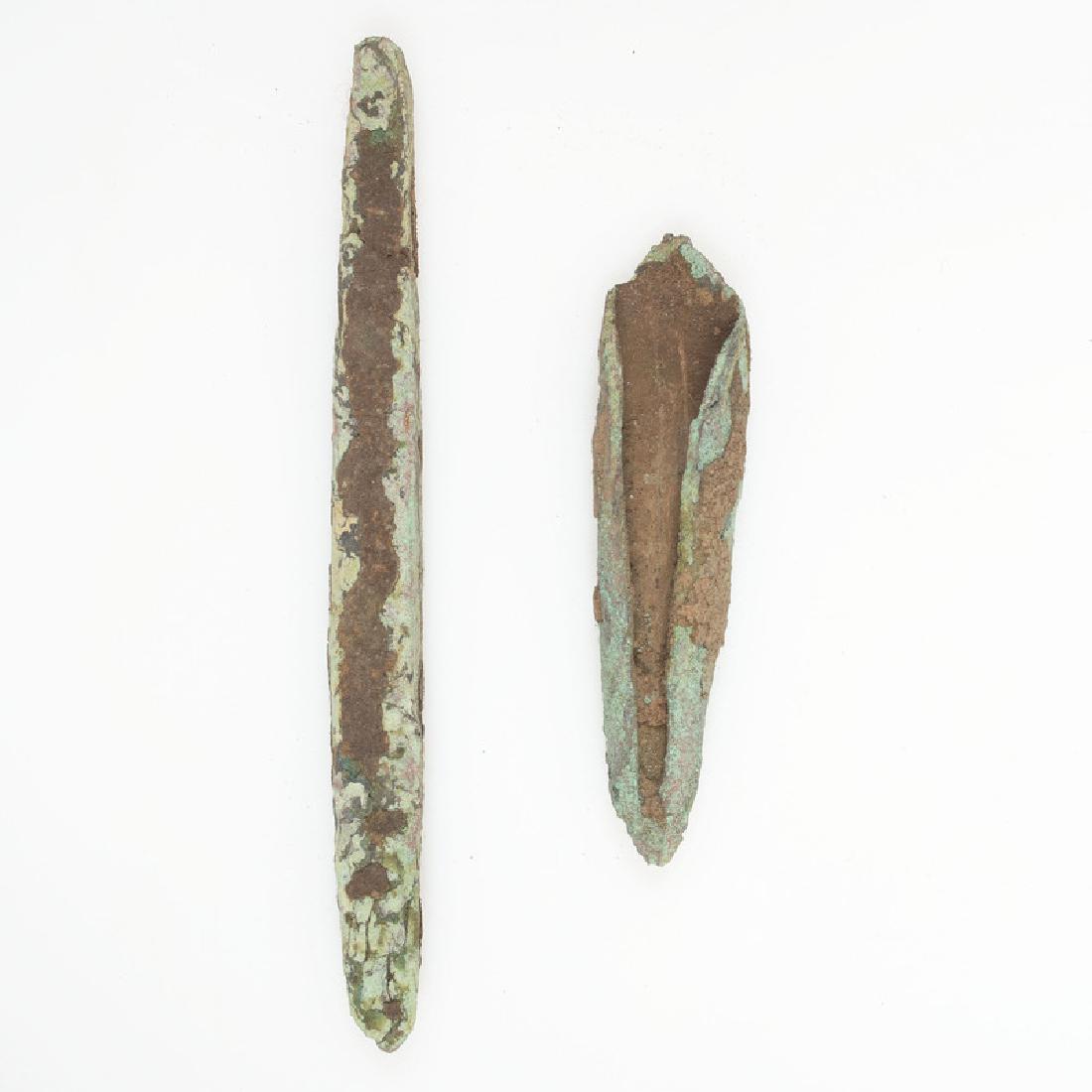 Old Copper Culture Forming Tool: From the Collection of Roger "Buzzy" Mussatti, Michigan Old Copper Culture, 7000-3000 B.C. Vilas County, Wisconsin length 4.25 in.