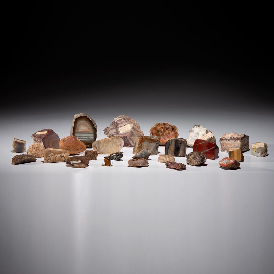 A Collection of Various Agate and Jasper: lot of 27, longest 5 in. Provenance from the Art Gerber Collection, Indiana