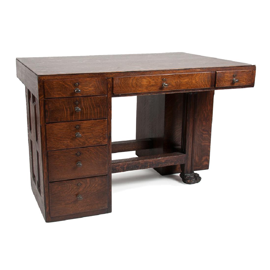 Tiger Oak Partner S Desk Aug 02 2019 Cowan S Auctions In Oh
