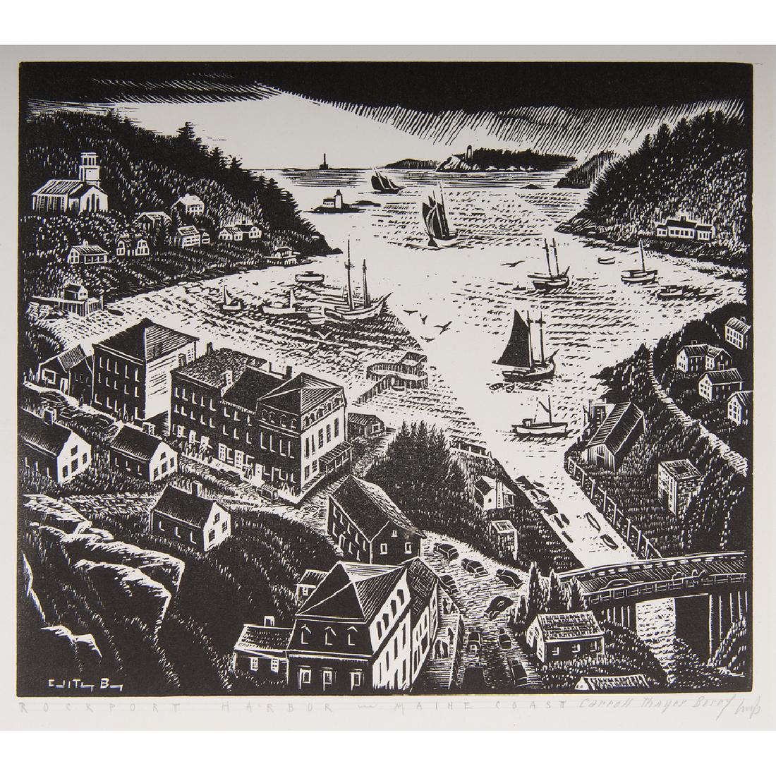 20th Century Works on Paper, Lot of Three: 20th Century Works on Paper, Lot of Three Three works on paper, including: Cormorant by John Taylor (Australian, b. 1921), linocut, signed l.r. and titled l.l., framed; 5.25 x 4.25 in. (sight), 15.75