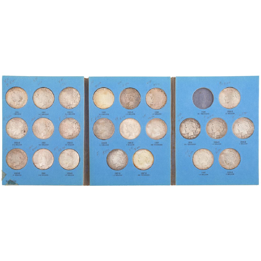 United States Peace Silver Dollars, Lot of Twenty-three (1 of 2)