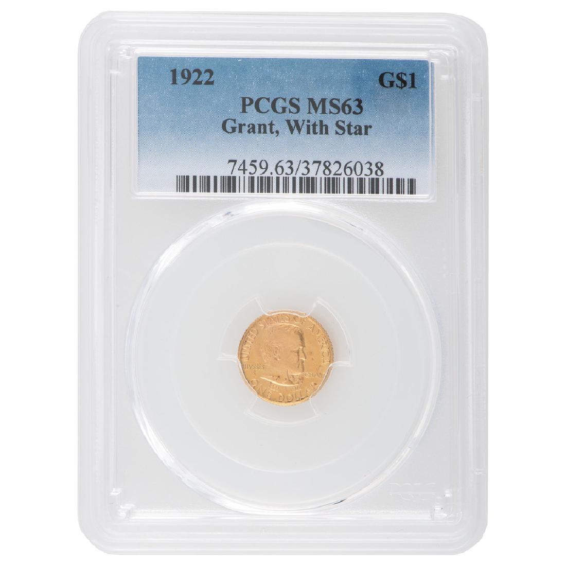 United States Star Grant Memorial Gold Dollar 1922, (1 of 2)