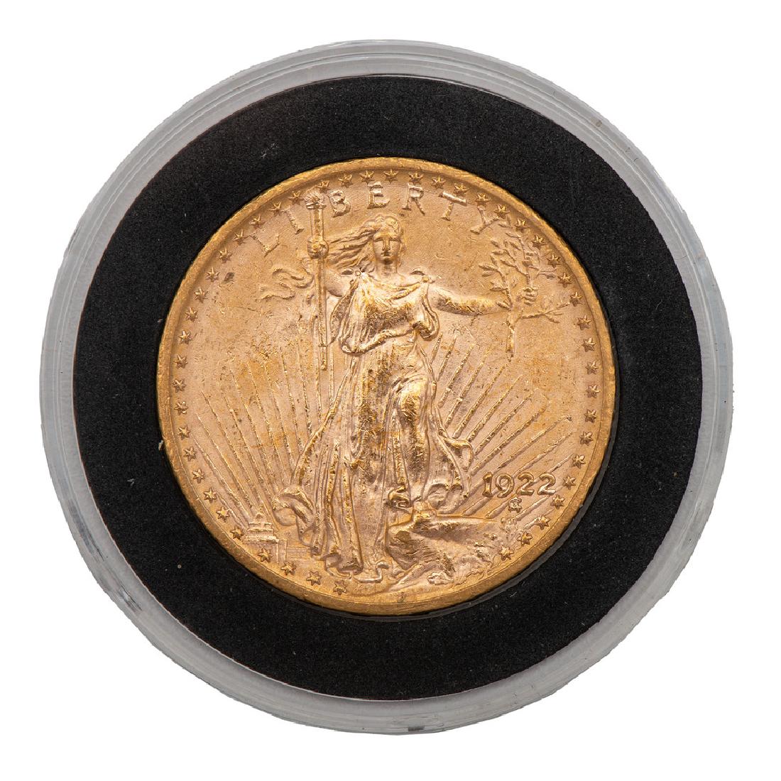 United States $20 Gold St. Gaudens 1922 (1 of 2)