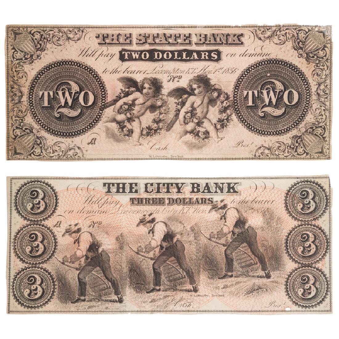 Obsolete Kansas Currency, Lot of Two (1 of 2)