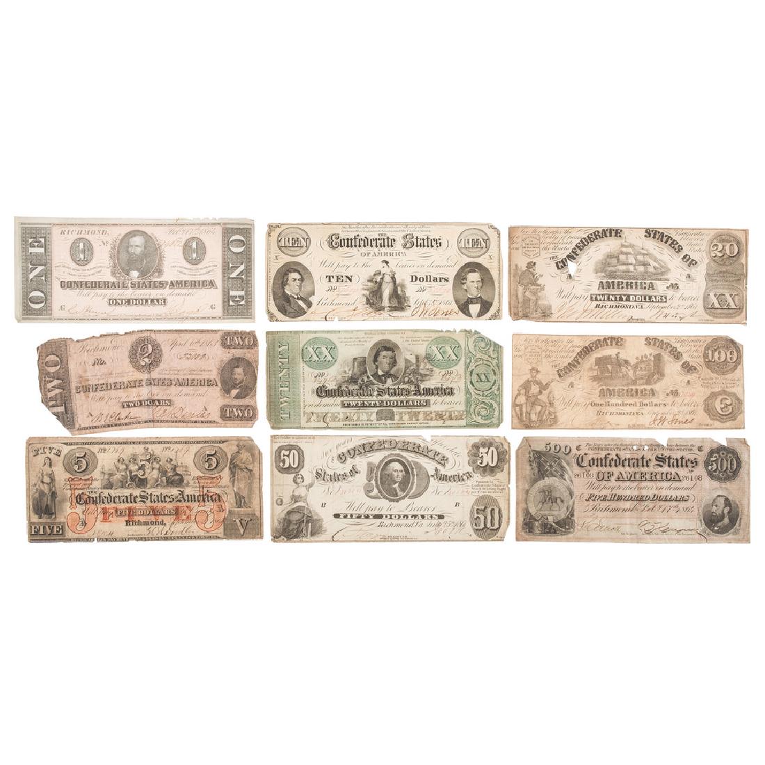 Confederate Currency, Lot of Twenty-Five (1 of 8)