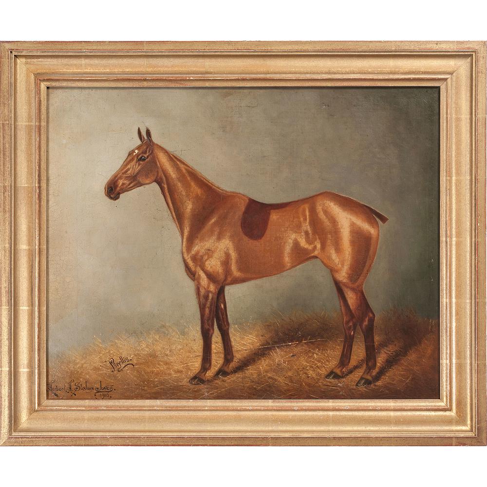 Herbert H. St John Jones (English, 1870-1939): Phyllis oil on canvas signed, dated, and titled l.l. with inscriptions and stamp to canvas verso 15.5 x 19.5 in. (sight) 20 x 24 in. (frame) Provenance: Property from Donald A. Rich Interiors and Anti