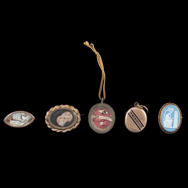 Mourning jewelry, Lot of Nine (1 of 2)