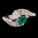 Cartier Platinum Diamond and Emerald Ring