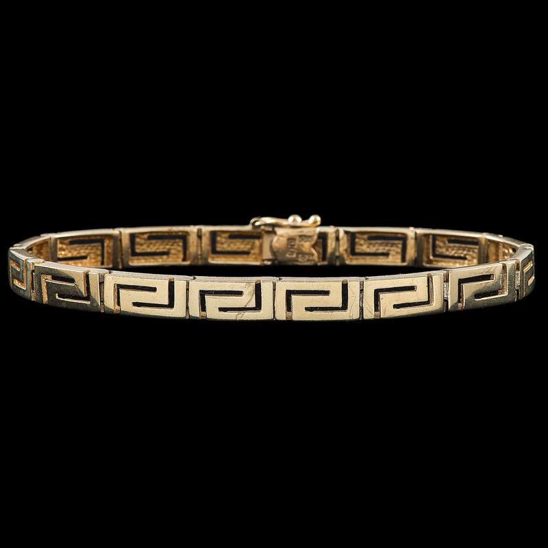 14k Gold Greek Key Motif Bracelet (1 of 2)