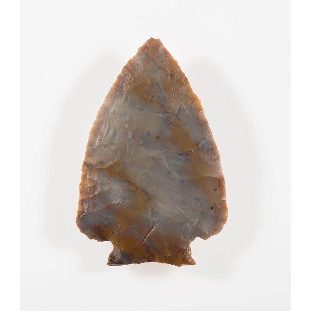 A Flint Ridge Fractured Based (Decatur), Length 2-3/8: Early Archaic Period, 10,000-8000 B.C. Ohio length 2-3/8 in. Collection History Chas Meyers Collection Karl G. Parchert, Dearborn, Michigan