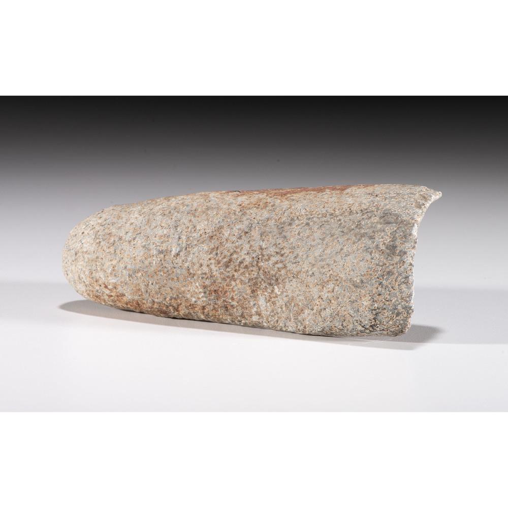 A Granite Gouge, Length 5-1/2 in.: Woodland Period, 800 B.C. - A.D. 1200 Orland, Hancock County, Maine length 5-1/2 in. Collection History Minnesota Historical Society Museum, St. Paul, Minnesota; acquired on 9/22/1970 Karl G. Parche