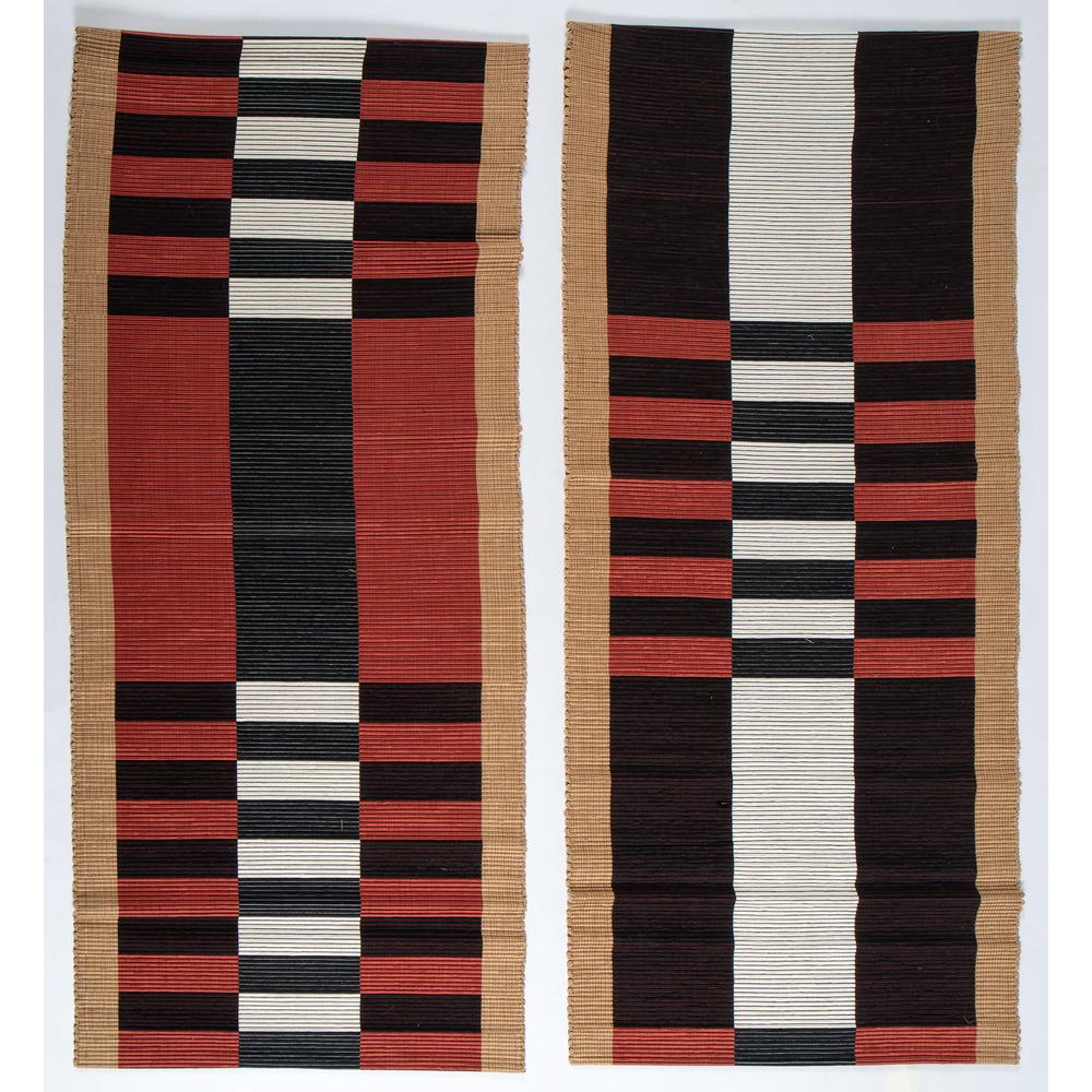Jette Kai (Danish, b. 1940) Southwestern Style: Jette Kai (Danish, b. 1940) Southwestern Style Weavings, From the Collection of Robert B. Riley, Illinois lot of 2, includes a weaving titled Ganado II, plaque with weaver affixed to lower edge; 28 