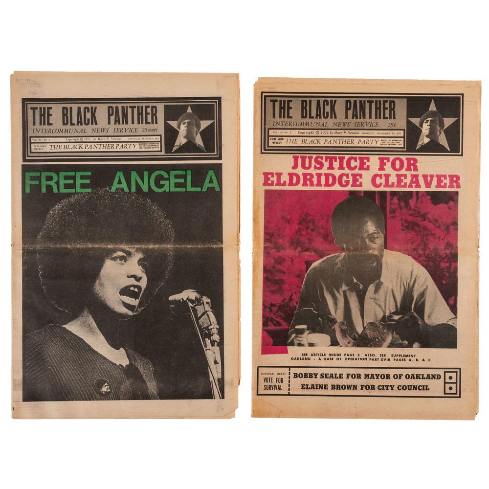 The Black Panther Newspaper Assorted Issues, 1969-1972,: The Black Panther Newspaper Assorted Issues, 1969-1972, Anti-Vietnam, Angela Davis, Eldridge Cleaver Headlines Lot of 6 issues, incomplete run, 1969-1972. The Black Panther: Black Community News Servi