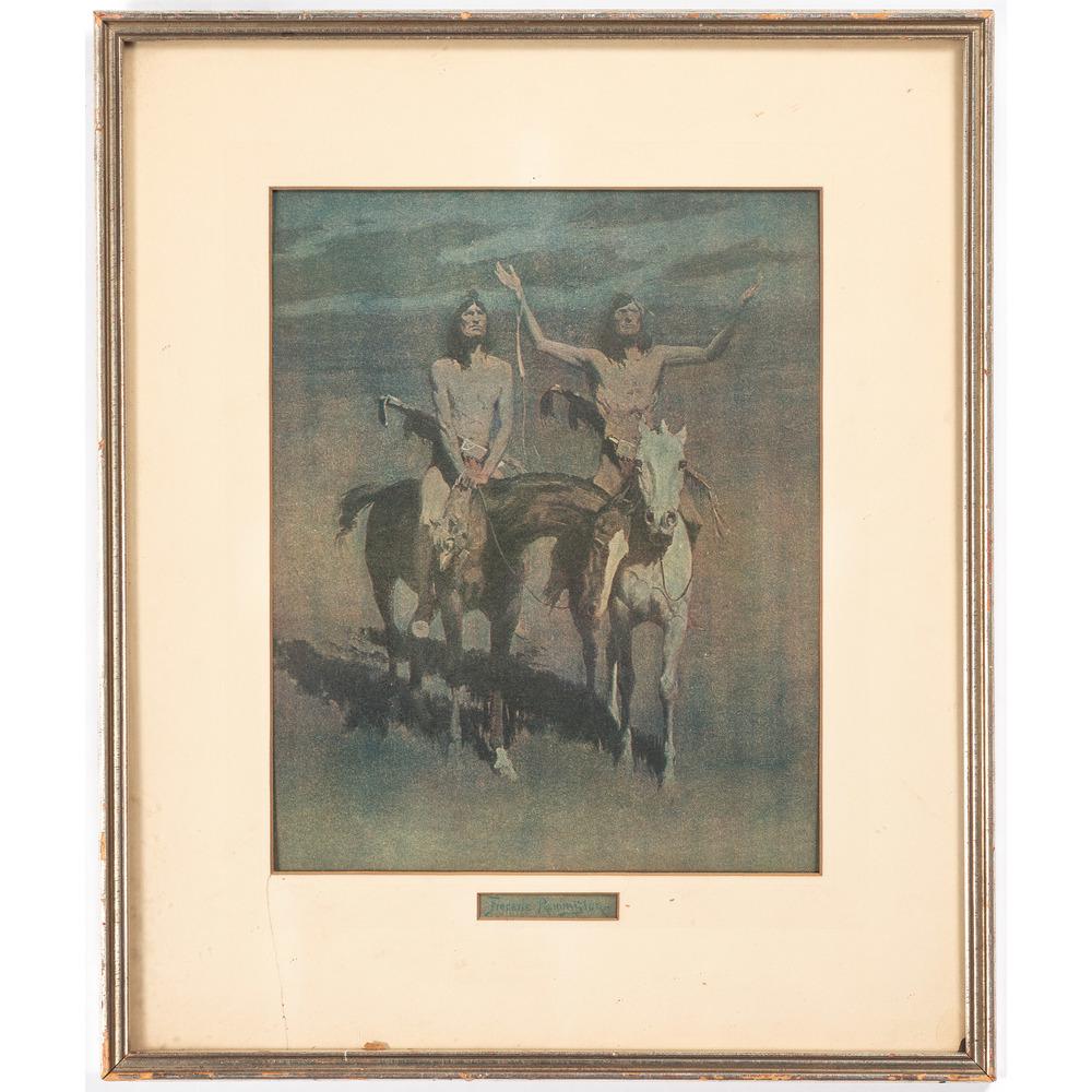 Frederick Remington (American, 1861-1909) Original: White Otter is No Longer a Boy signed center bottom (sight) 9 x 11 in.; (framed) 14.5 x 17.5 in. 1906 Provenance: From the James B. Scoville Collection, Illinois