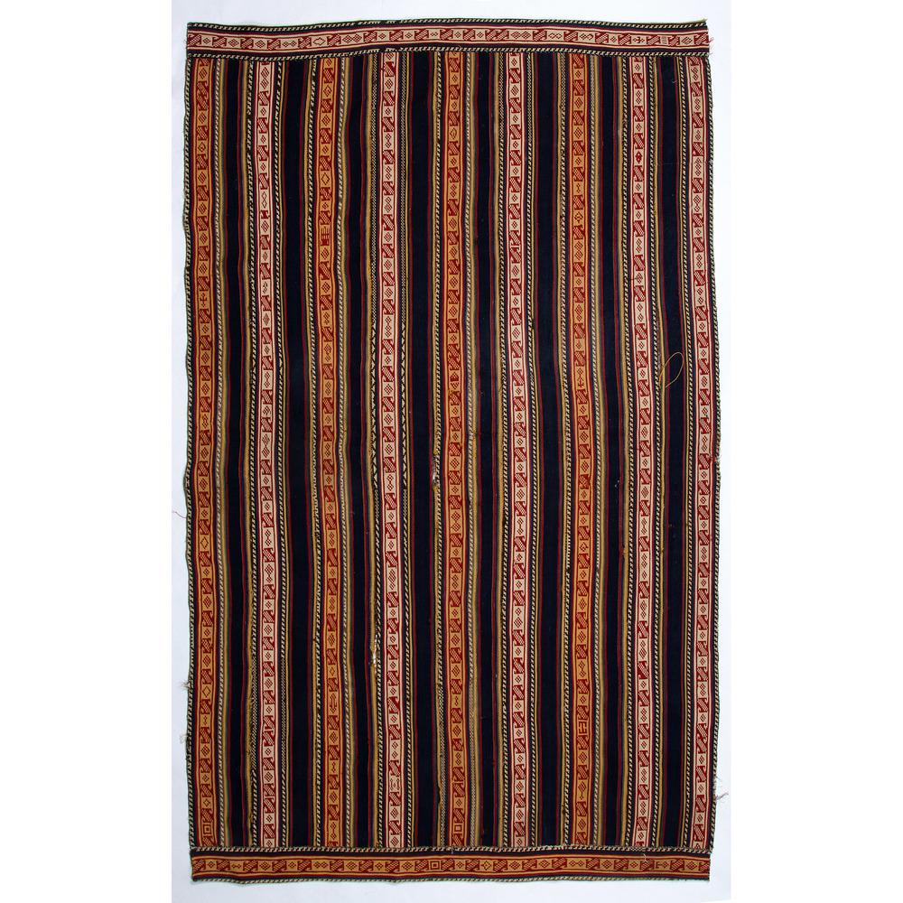 Central American Weaving / Rug: woven in colors of navy, red, gold, and cream; 47.5 x 74 in. mid-20th century Provenance: From the Robert B. Riley Collection, Illinois