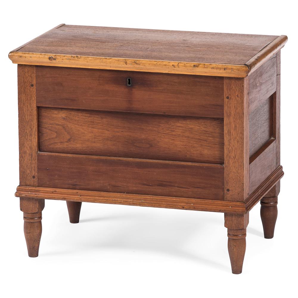 A Federal Cherrywood Sugar Chest: A Federal Cherrywood Sugar Chest Likely Kentucky or Tennessee, 19th Century Height 20 x width 23 x depth 14 1/2 inches. Property from the Collection of Judith & Gary Gay, Morrow, Ohio