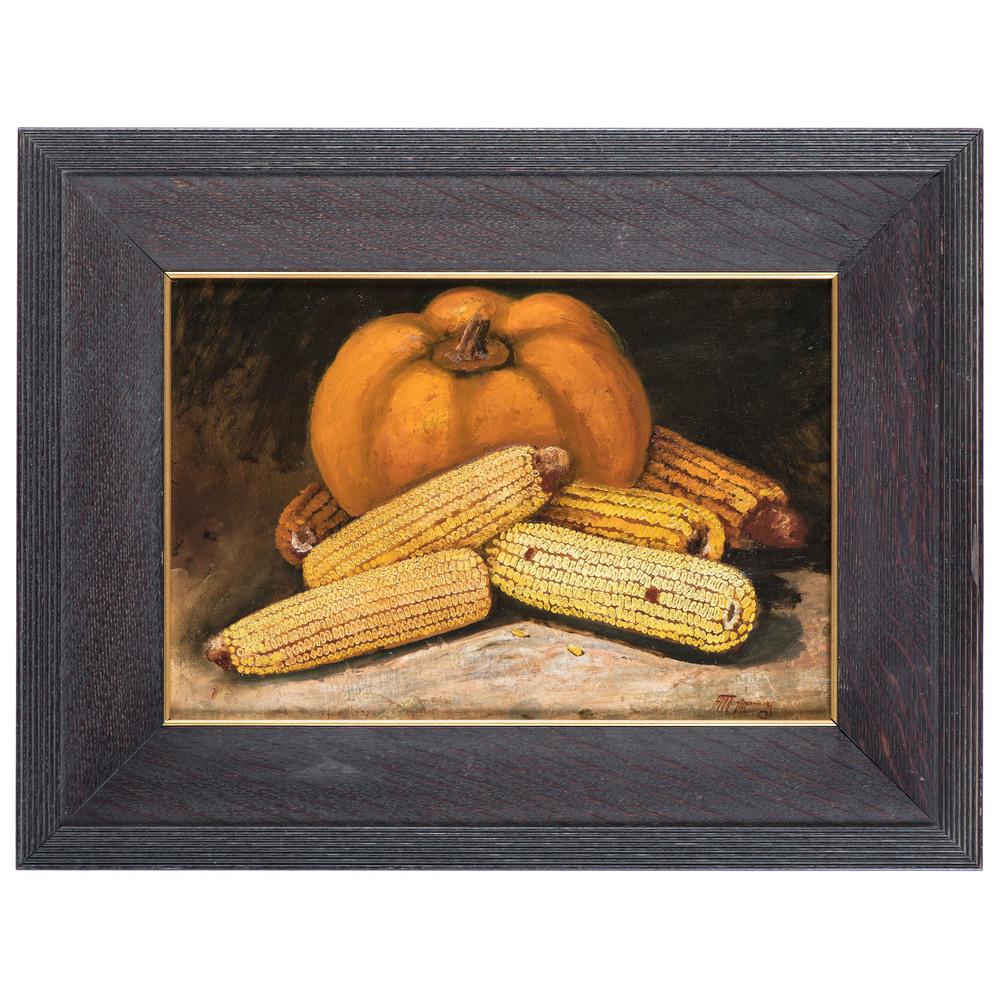 Alfred Montgomery (1857-1922): Alfred Montgomery (1857-1922) Still Life with Corn and Pumpkin late 19th/early 20th century oil on panel, framed signed A. Montgomery lower right 12 1/4 x 18 1/4 inches.