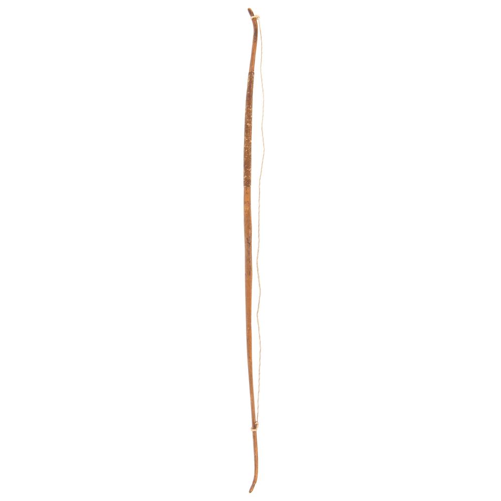 Nez Perce Wood Bow, Deaccessioned from the Museum of: Nez Perce Wood Bow, Deaccessioned from the Museum of the Fur Trade, Chadron, Nebraska tapered bow with slight curve at nocks; inked at grip From: Ralph Williams/ Gifford, ID/ Nez Perce, length 46 in.