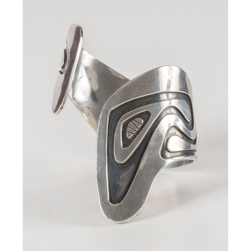 Hopi Silver Overlay Cuff Bracelet (1 of 5)