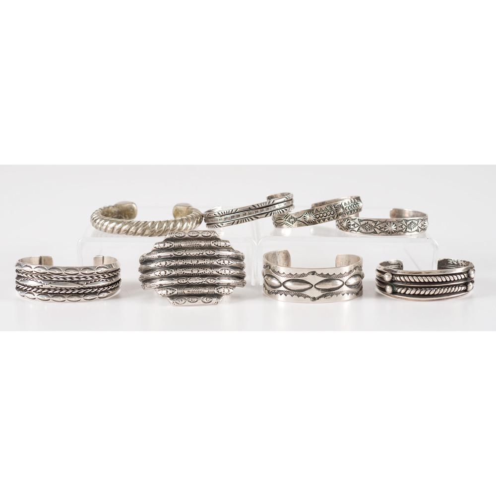 Navajo Silver Cuff Bracelets (1 of 3)