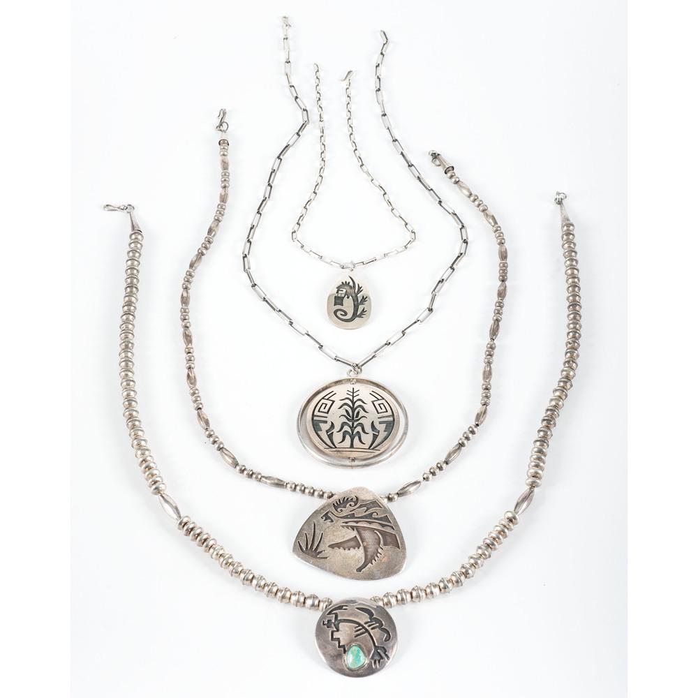 Hopi Silver Overlay Necklaces (1 of 2)