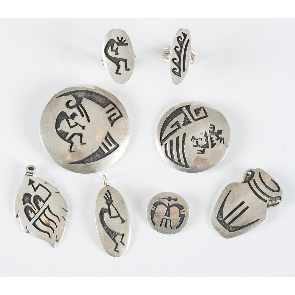 Hopi Silver Overlay Jewelry (1 of 2)