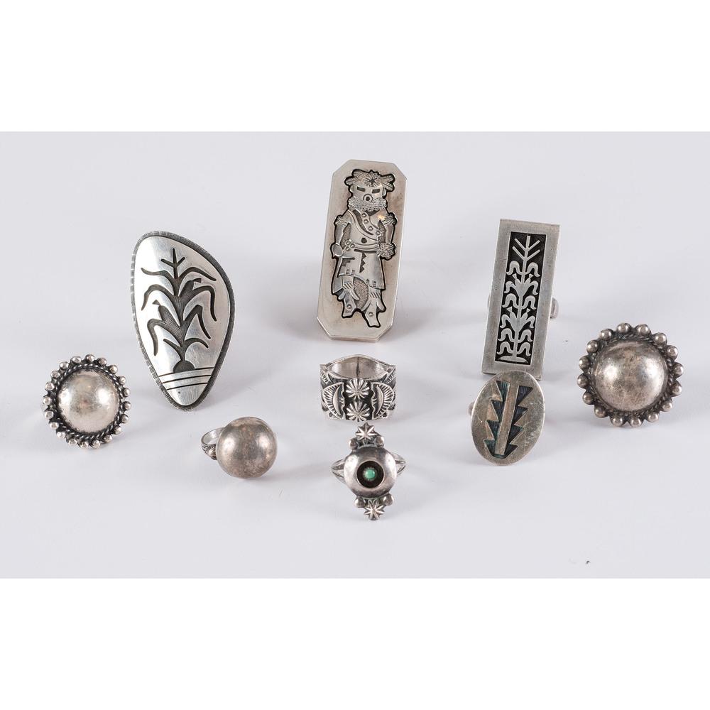 Navajo and Hopi Silver Rings (1 of 5)
