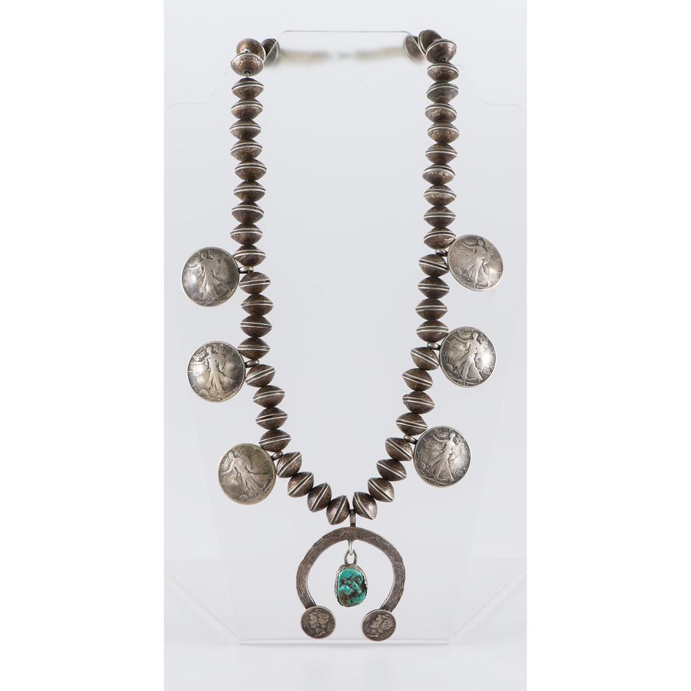 Navajo Mercury Dime, Liberty Half Dollar, and Turquoise (1 of 1)