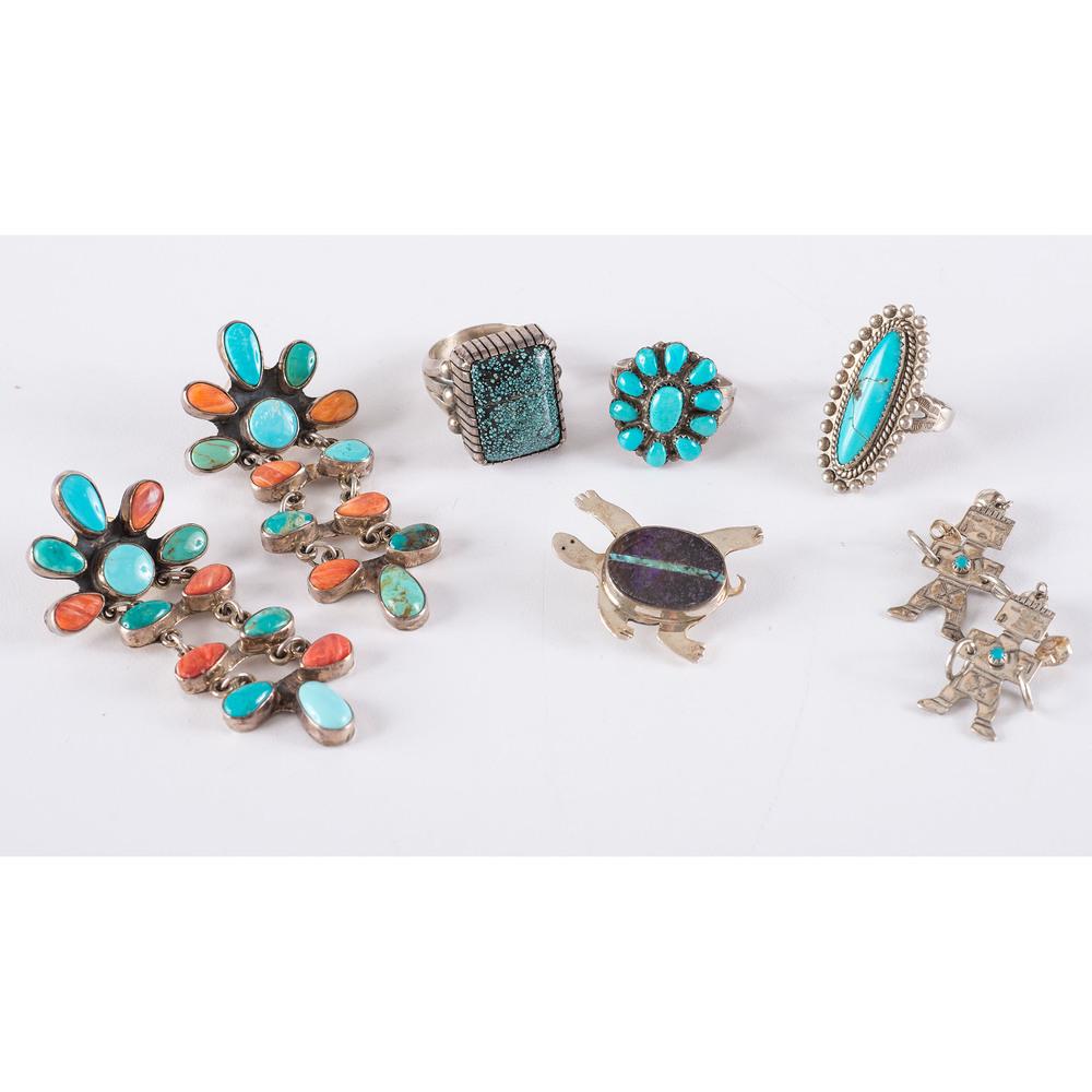 A Collection Southwestern Style Earrings, Rings & Pins (1 of 2)
