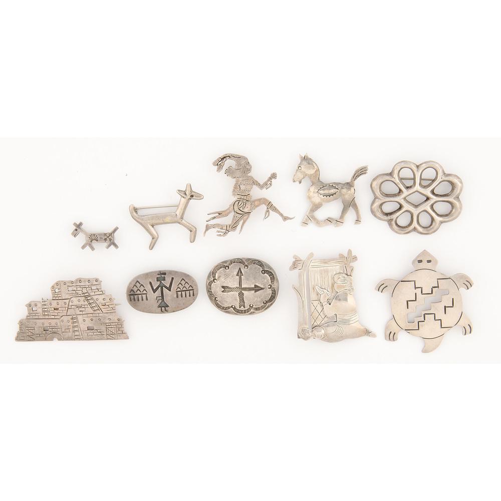 Navajo Silver Pins / Brooches (1 of 2)