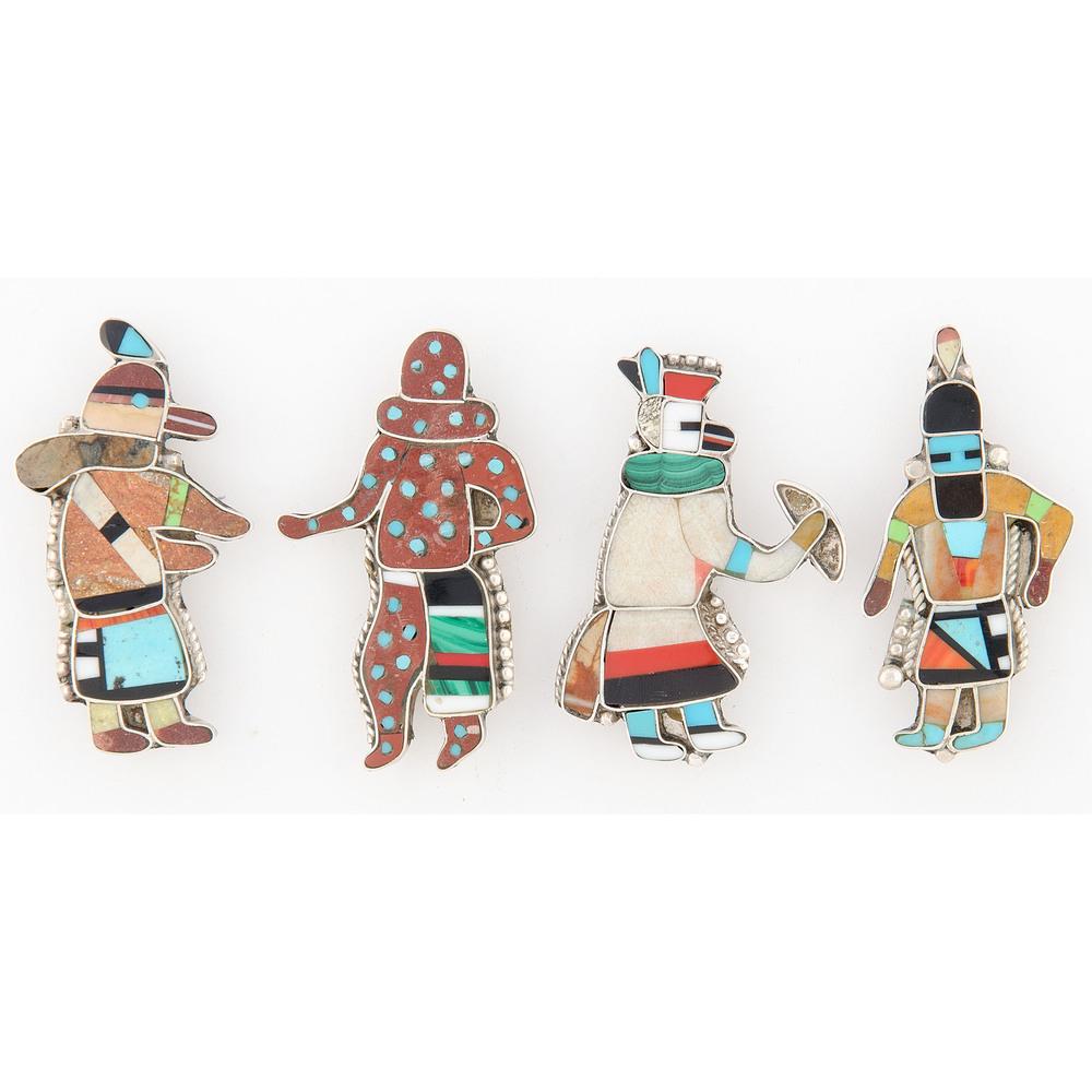 Jimmie Etsate (Zuni, act. 1970s) Silver and Mosaic (1 of 2)