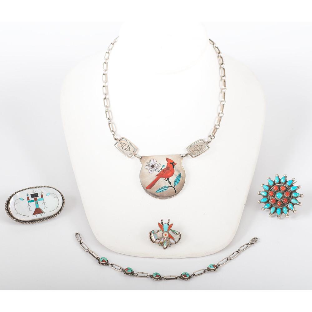 Zuni Silver and Inlay Jewelry (1 of 2)